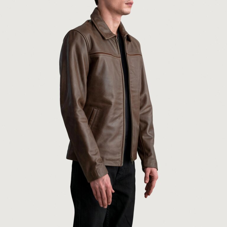 Mens Mystical Pullup Brown Leather Jacket Side Pose-3-1724140557493